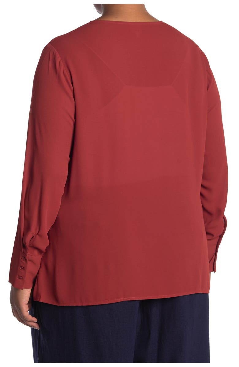 Pleione Long Sleeve Wrap Blouse, Alternate, color, 