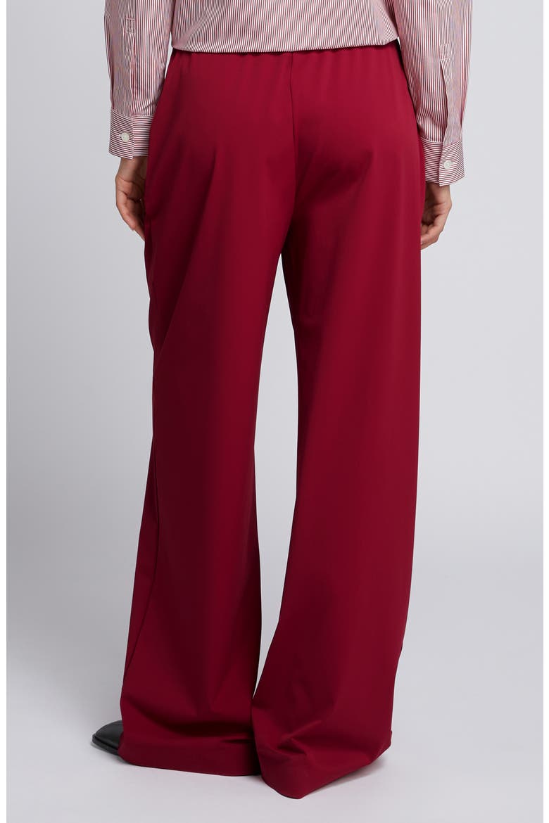Agoraio Tie Waist Wide Leg Pants, Alternate, color, DARK RED