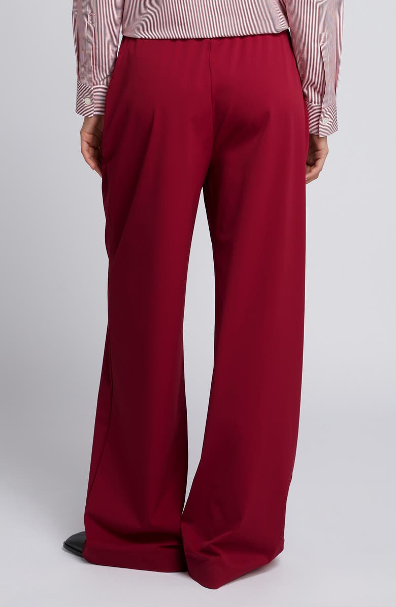 MM by Max Mara Agoraio Tie Waist Wide Leg Pants, Alternate, color, Dark Red