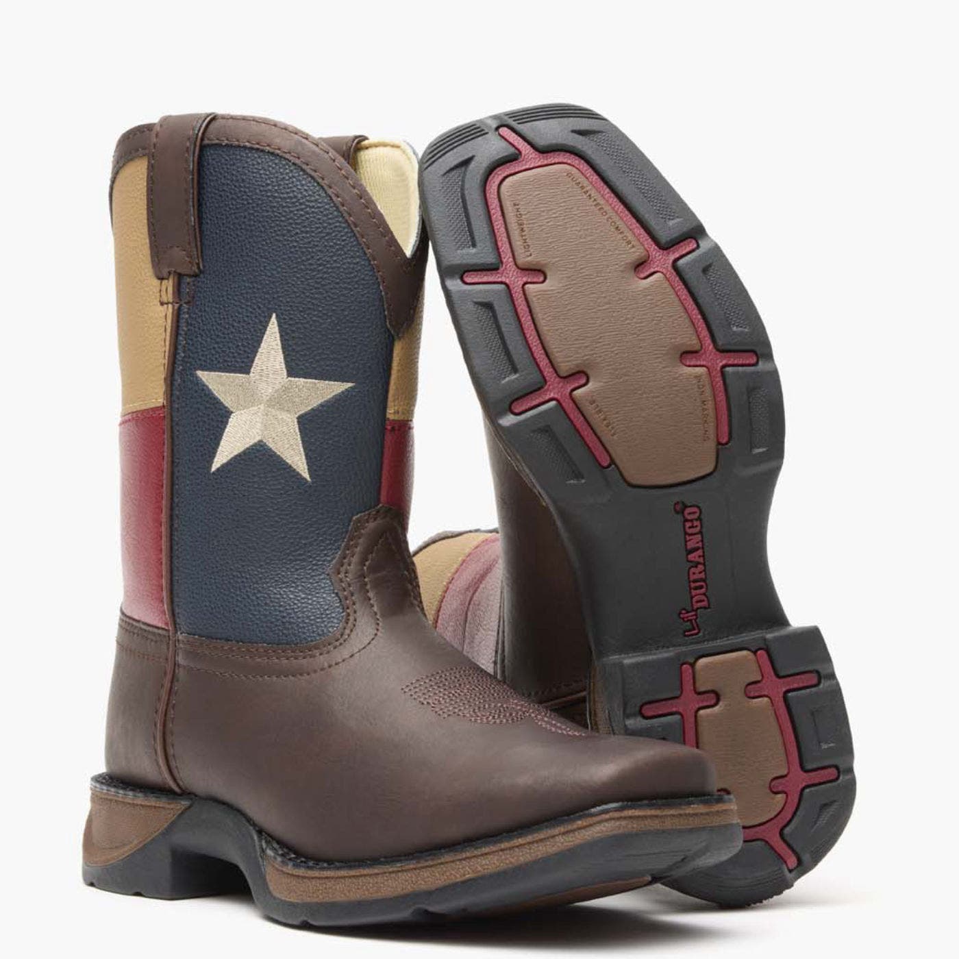 DURANGO Lil
  Kids
 Texas Flag Western Boot, Alternate, color, Brown And Texas Flag