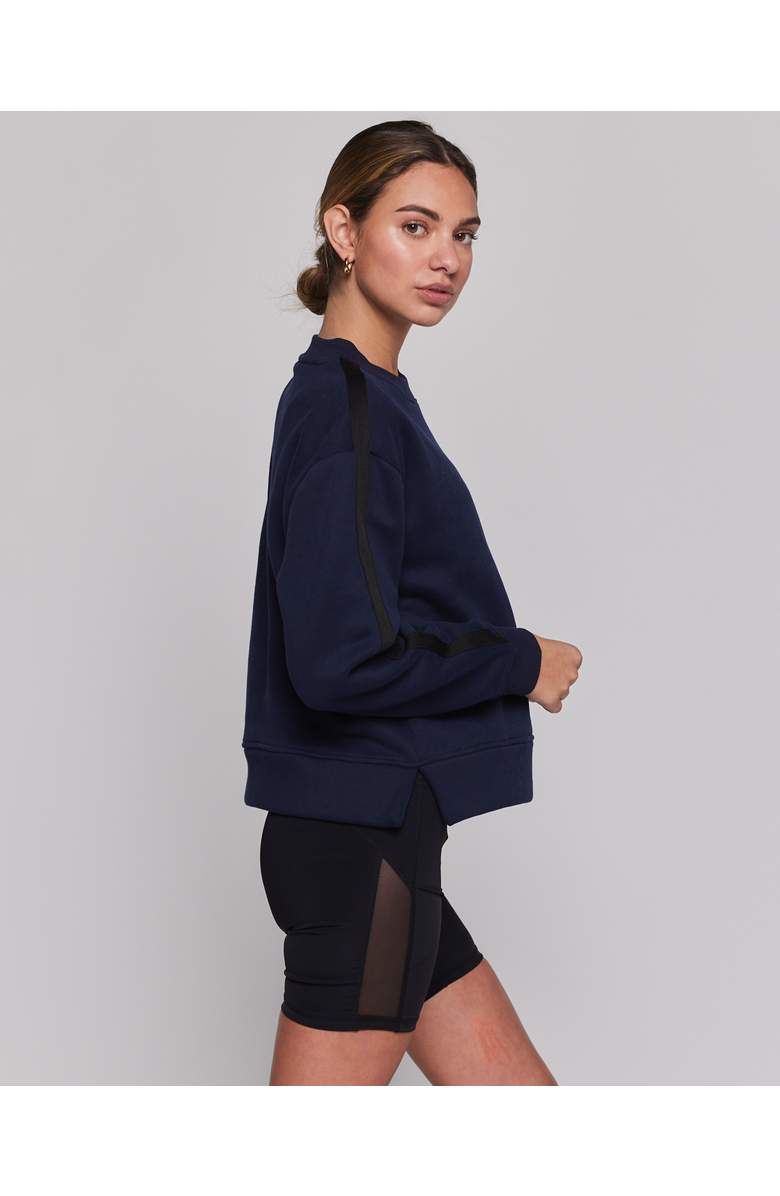 Rebody Active Sideline Fleece Sweatshirt, Alternate, color, True Navy/Black