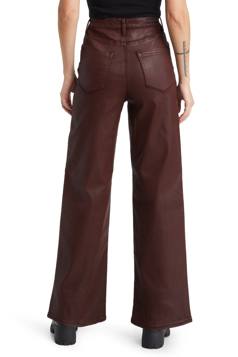 The Franklin Rib Cage Coated Denim Flare Pants, Alternate, color, COFFEE TALK