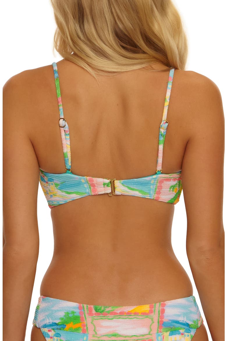 Corfu Bandeau Bikini Top, Alternate, color, BLUE MULTI