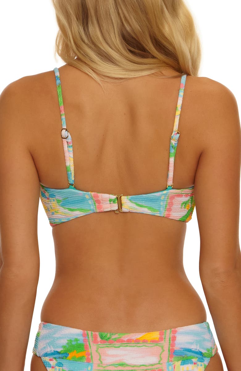 Isabella Rose Corfu Bandeau Bikini Top, Alternate, color, Blue Multi