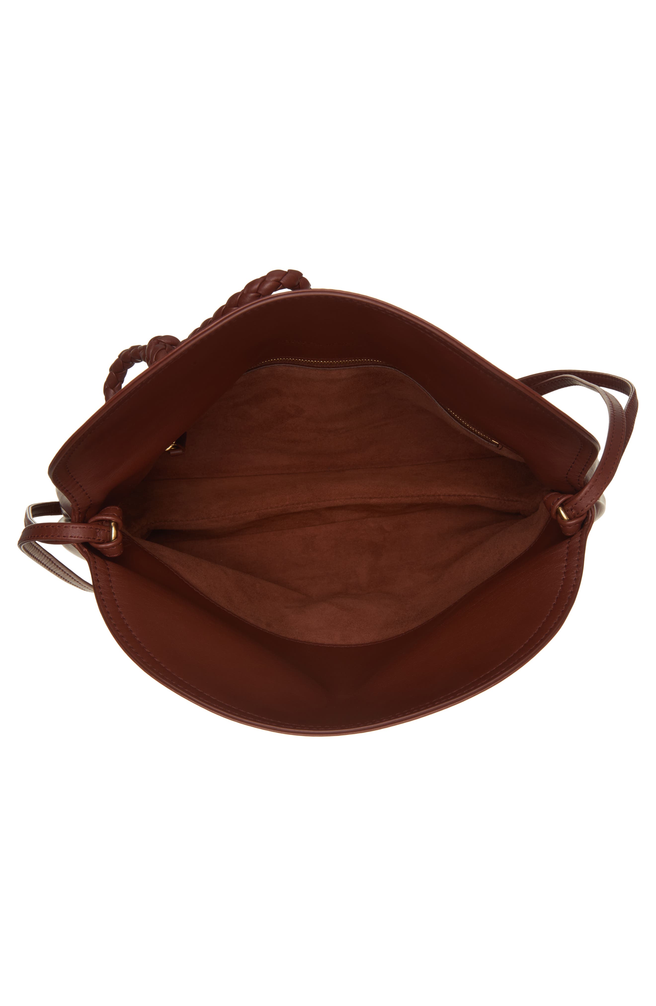 Bottega Veneta Medium Liberta Leather Shoulder Bag, Alternate, color, 2506 Sapele-Muse Brass