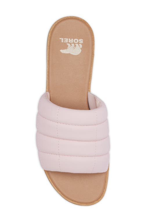 Sorel Ella Iii Quilted Puff Slide Sandal In Whitened Pink/gum 2