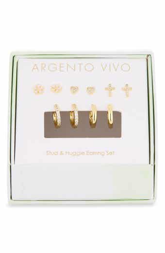 Set of 5 Stud & Huggie Earrings