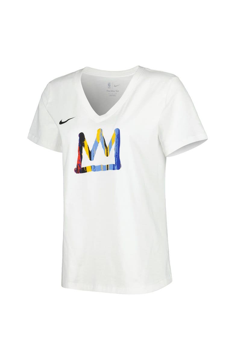 Nike Women's Nike White Brooklyn Nets 2022/23 City Edition Essential V-Neck T-Shirt, Alternate, color, 
