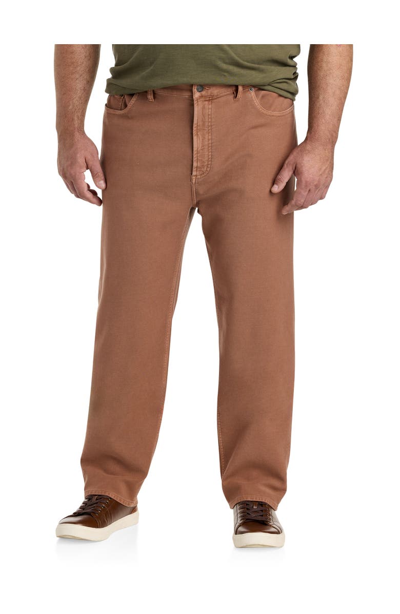 Faherty Big & Tall Stretch Terry 5-Pocket Pants, Main, color, Russet