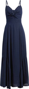 CeCe Twist Front Cutout Maxi Dress
