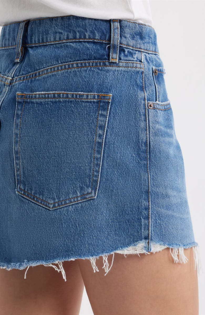 FRAME The Cutoff Denim Miniskirt, Alternate, color, 