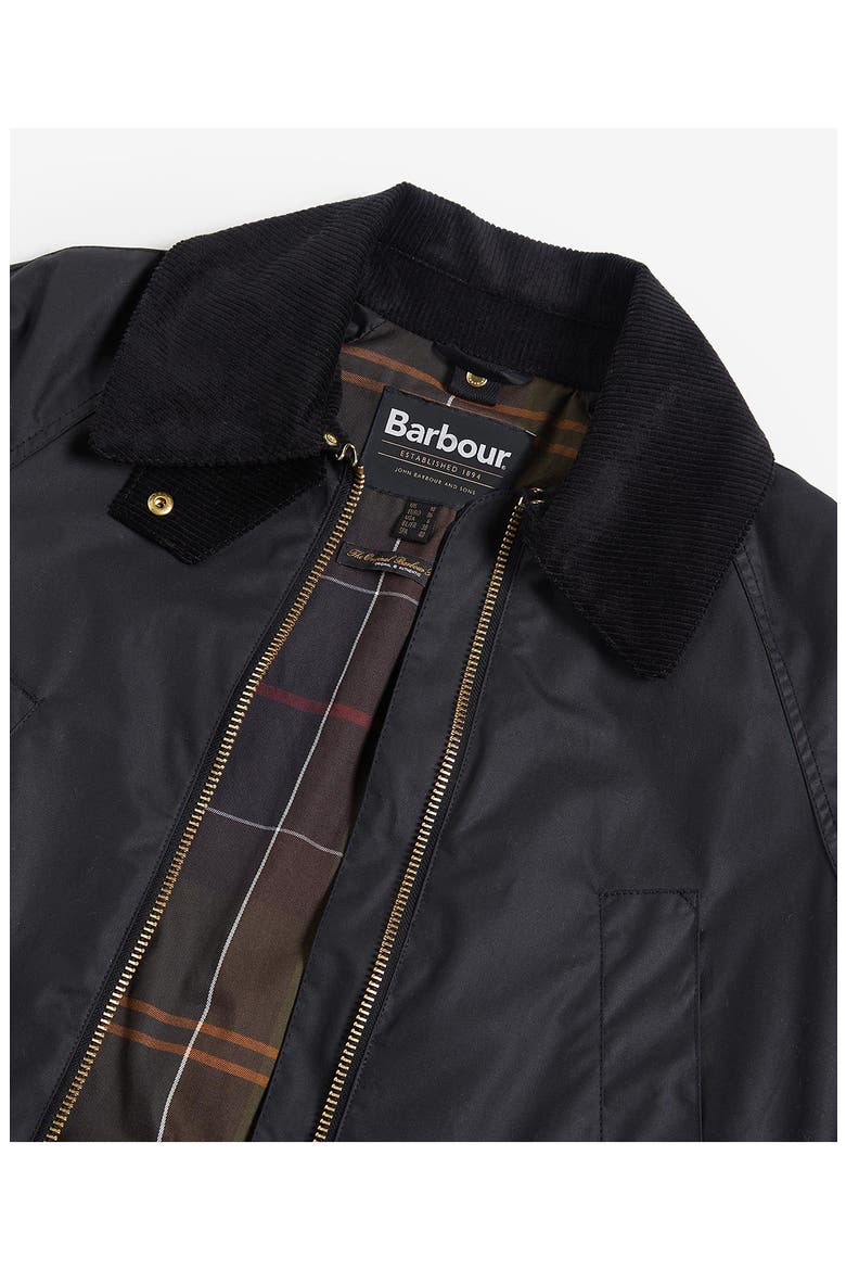 Allerston Water Resistant Waxed Cotton Jacket, Alternate, color, BLACK/ CLASSIC