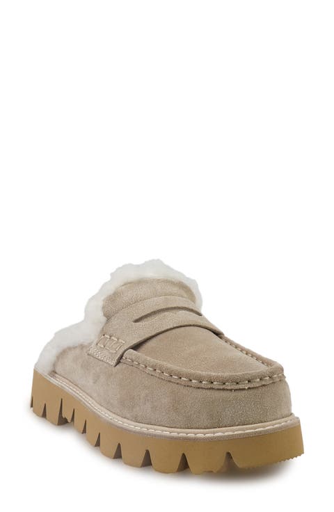 Leesa Faux Shearling Lined Clog (Women)