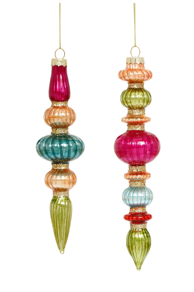 Tear Drop Finial, Set of 6, Main, color, Magenta