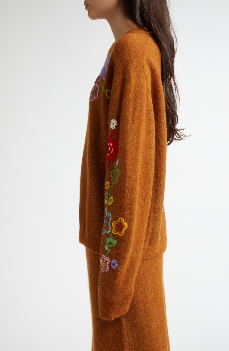 YanYan Fafa Embroidered Alpaca & Wool Blend Sweater, Alternate, color, 
