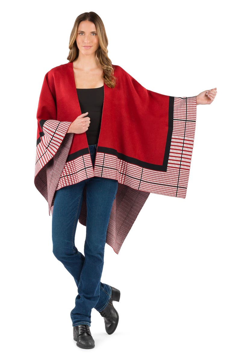 Patricia Nash Plaid Border Ruana, Alternate, color, 