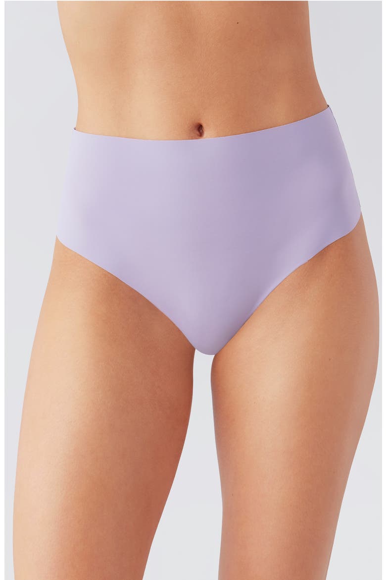 b.bare High Waist Thong, Main, color, LAVENDER GRAY