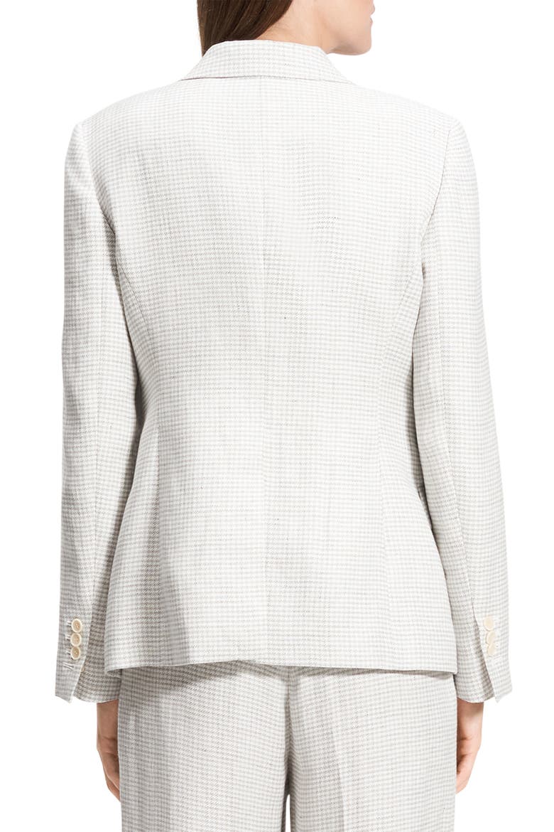 B.Mel Houndstooth Check Slim Fit Linen Blend Blazer, Alternate, color, PLATINUM MULTI