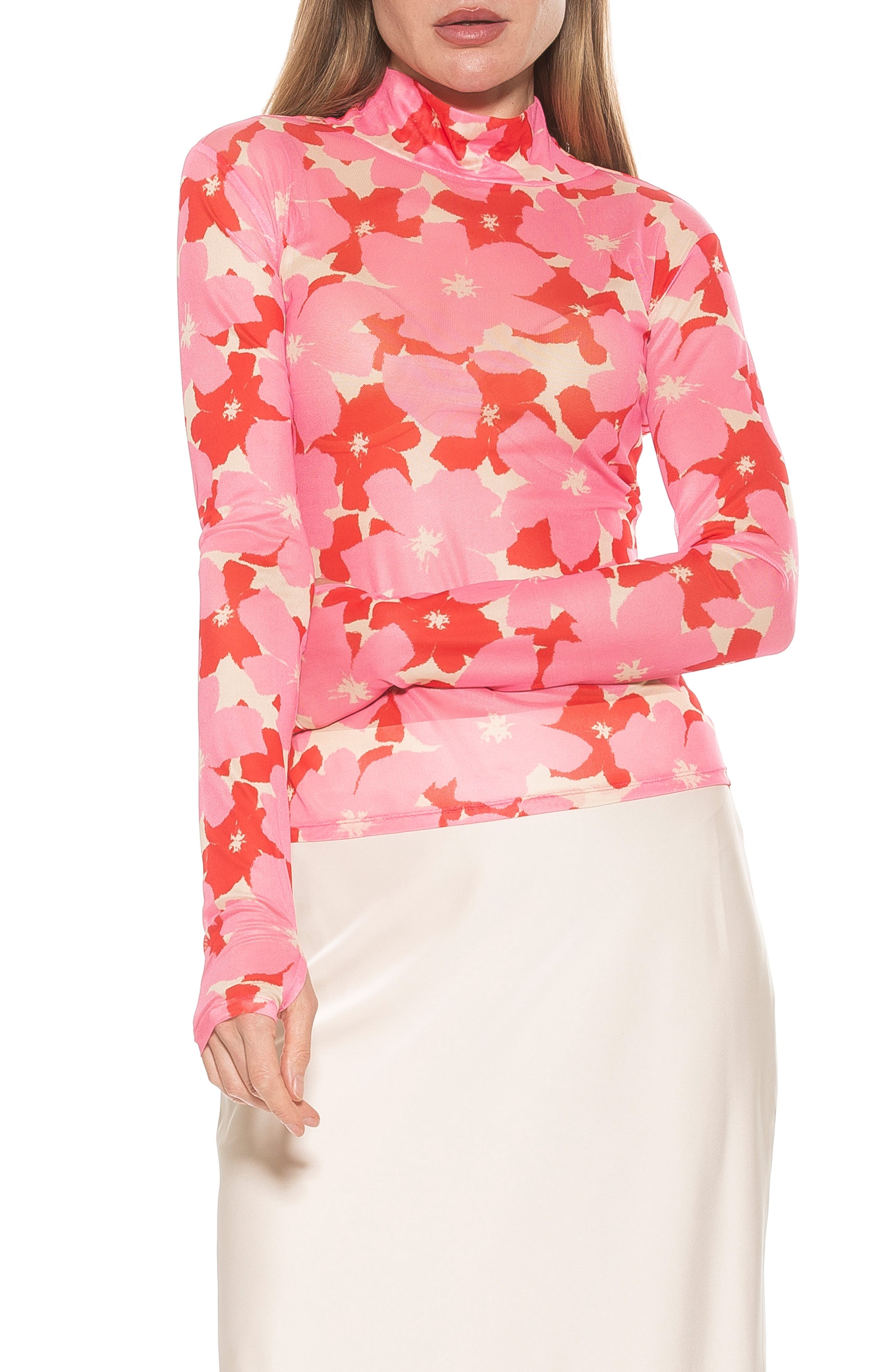 Doja Mock Neck Mesh Top - image 3