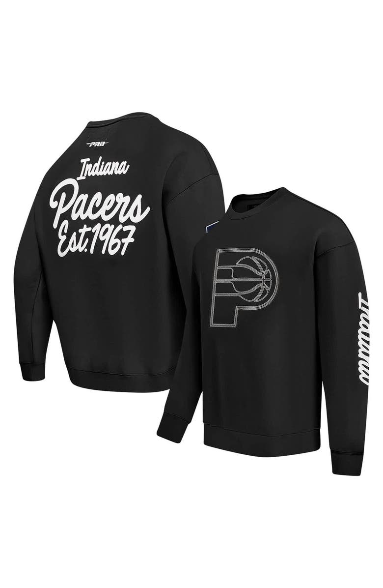 PRO STANDARD Men's Pro Standard Black Indiana Pacers Paint the City Drop Shoulder Sweatshirt, Main, color, Black