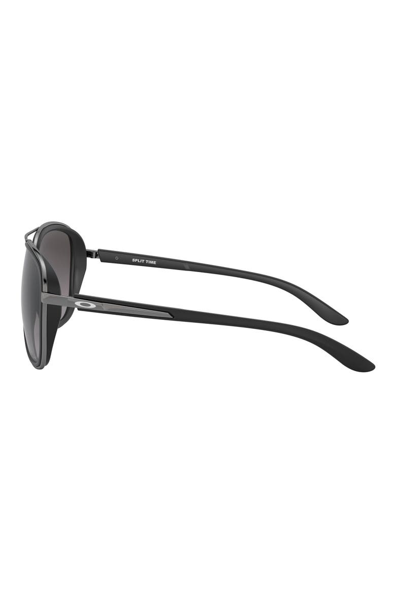 Split Time 58mm Prizm™ Pilot Sunglasses, Alternate, color, VELVET BLACK/ PRIZM GREY GRAD