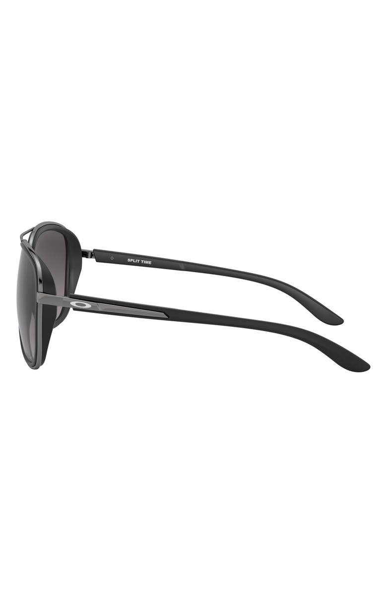 Oakley Split Time 58mm Prizm<sup>™</sup> Pilot Sunglasses, Alternate, color, Velvet Black/ Prizm Grey Grad