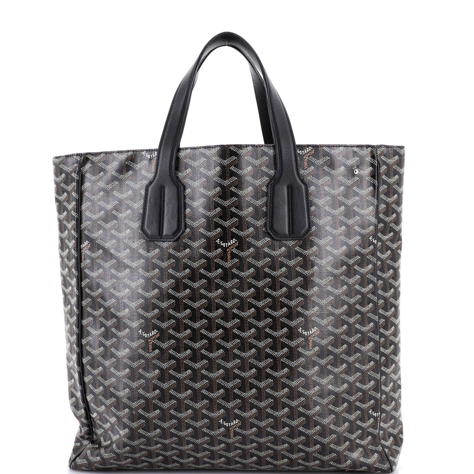Pre-Owned Goyard Voltaire III Tote Coated Canvas, Main, color, Black