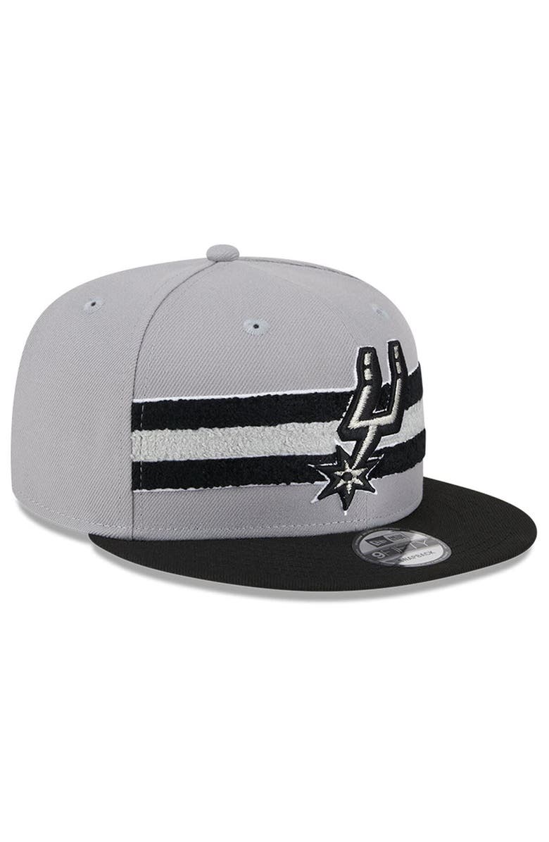 New Era Men's New Era Gray San Antonio Spurs Chenille Band 9FIFTY Snapback Hat, Alternate, color, 