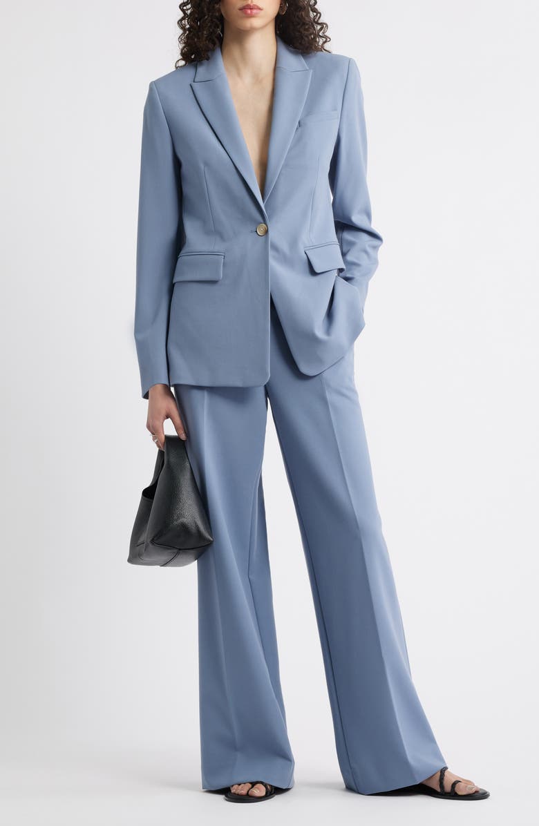 Nordstrom The Lennox Wide Leg Trousers, Alternate, color, Blue Chip