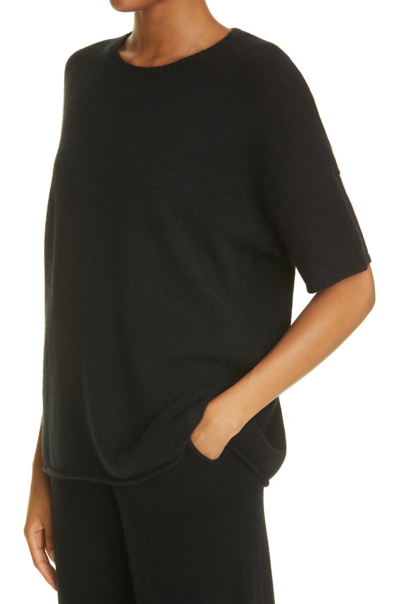 LOULOU DE SAISON Loulou Studio Izaro Oversize Wool Blend Short Sleeve Sweater, Alternate, color, 