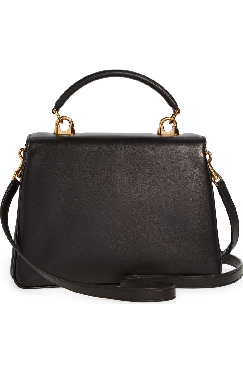 Dolce&Gabbana Devotion Leather Top Handle Bag, Alternate, color,