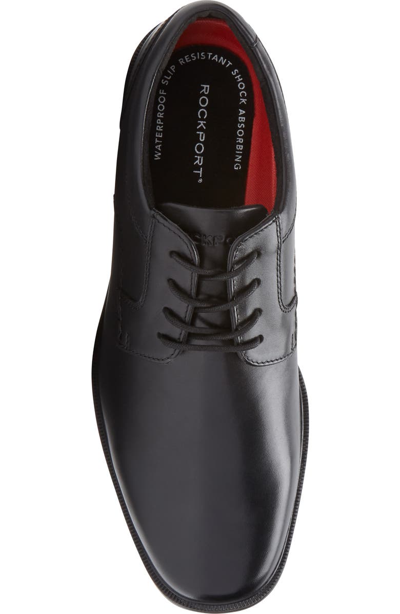 Rockport Taylor Waterproof Plain Toe Derby, Alternate, color, Black