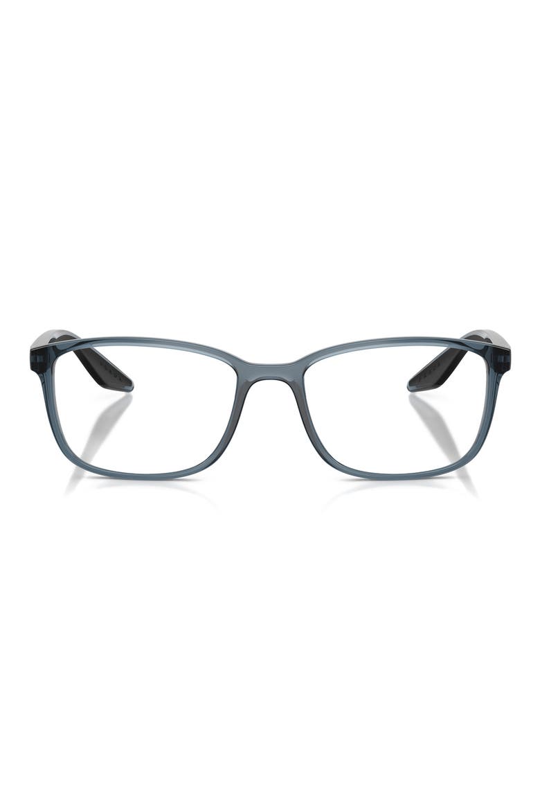 55mm Rectangle optical glasses, Main, color, AZURE