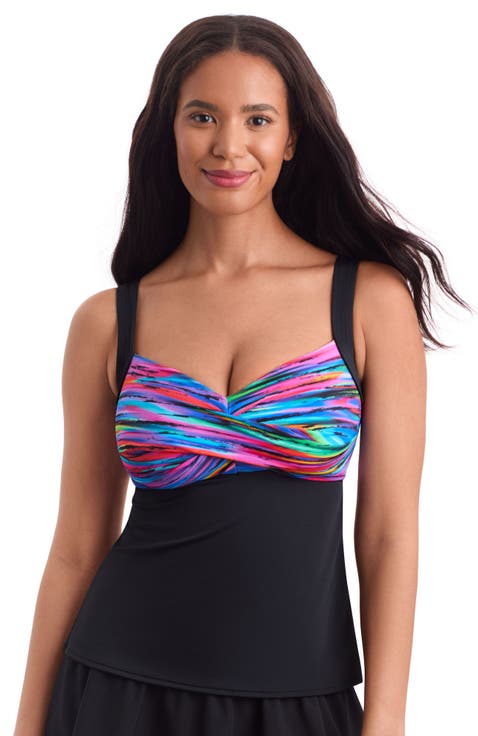 Twist Bra Chlorine Resistant Tankini Swimsuit Top