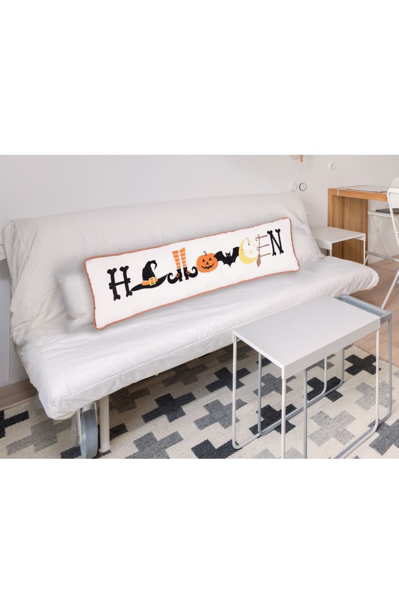 C&F Home Halloween Embroidered Decorative Long Accent Pillow 6" x 24", Alternate, color, White