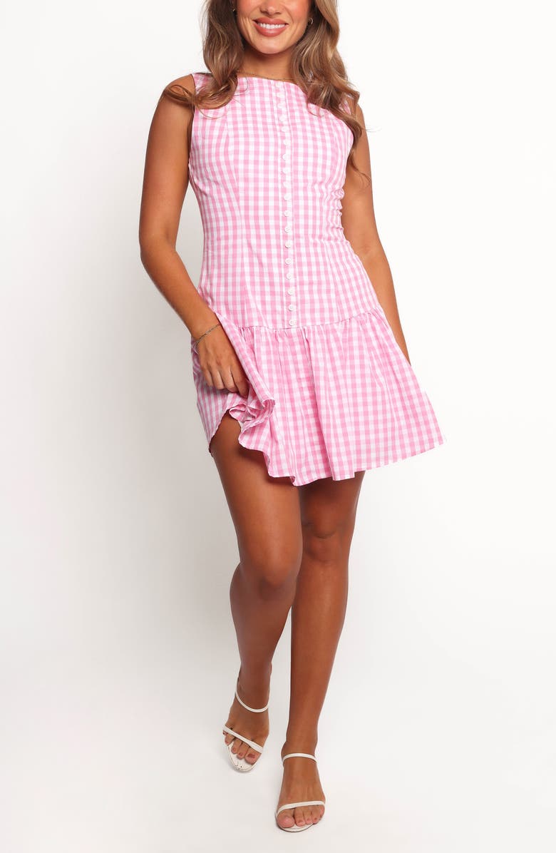 Petal & Pup Sterling Gingham Cotton Minidress, Main, color, 