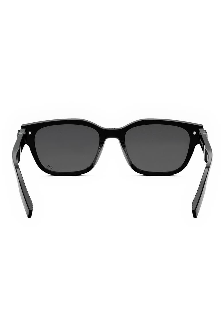 CD Icon S1I 54mm Geometric Sunglasses, Alternate, color, SHINY BLACK / SMOKE