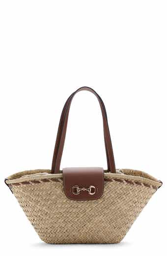 Medium Natural Fiber Shoulder Bag