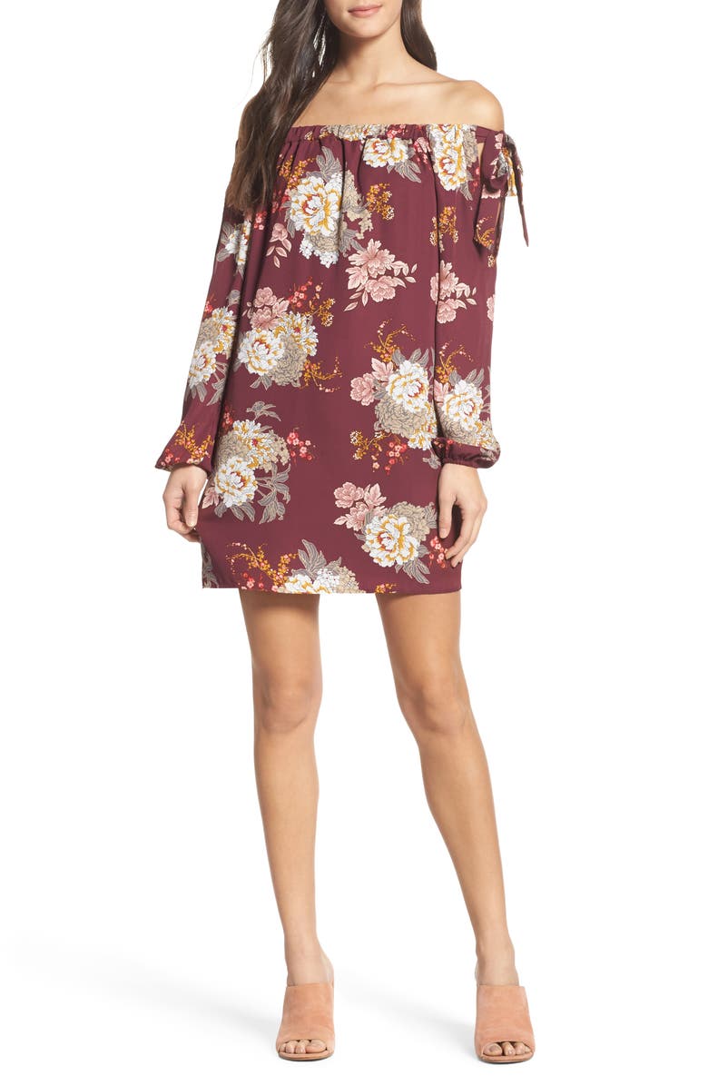 Ali & Jay Jade Off the Shoulder Dress, Main, color,