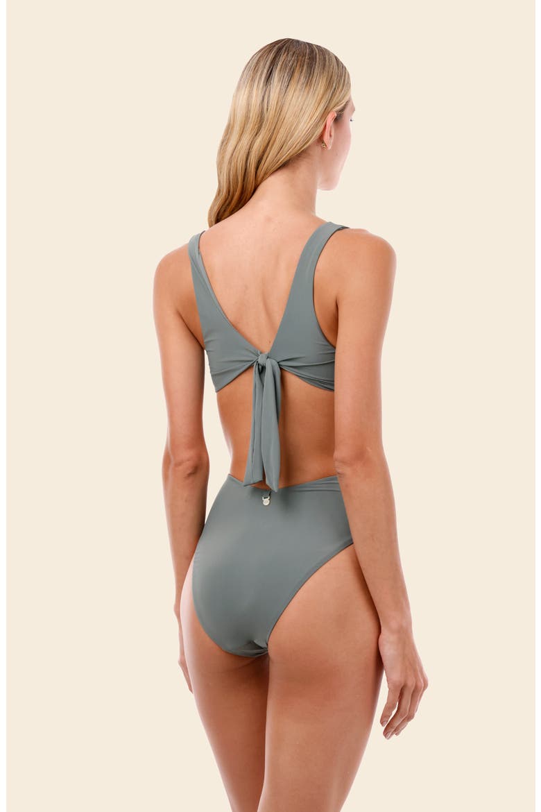 Serenity Danza O-Ring One-Piece Swimsuit, Alternate, color, SERENITY GREEN