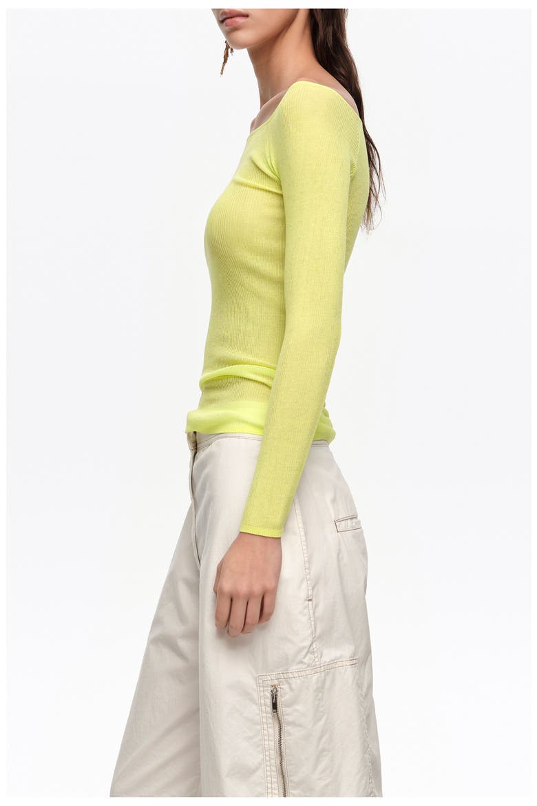 Ribbed Sweater, Alternate, color, LIME