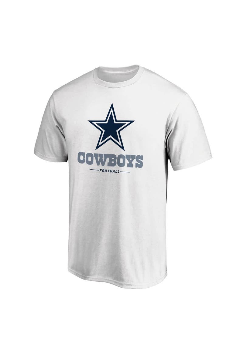 Men's White Dallas Cowboys Team Lockup T-Shirt, Alternate, color, White