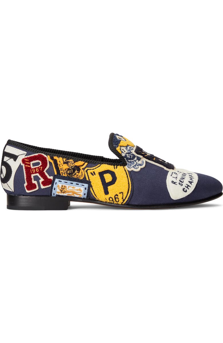 Ralph Lauren Paxton Smoking Slipper, Alternate, color, Navy Multi