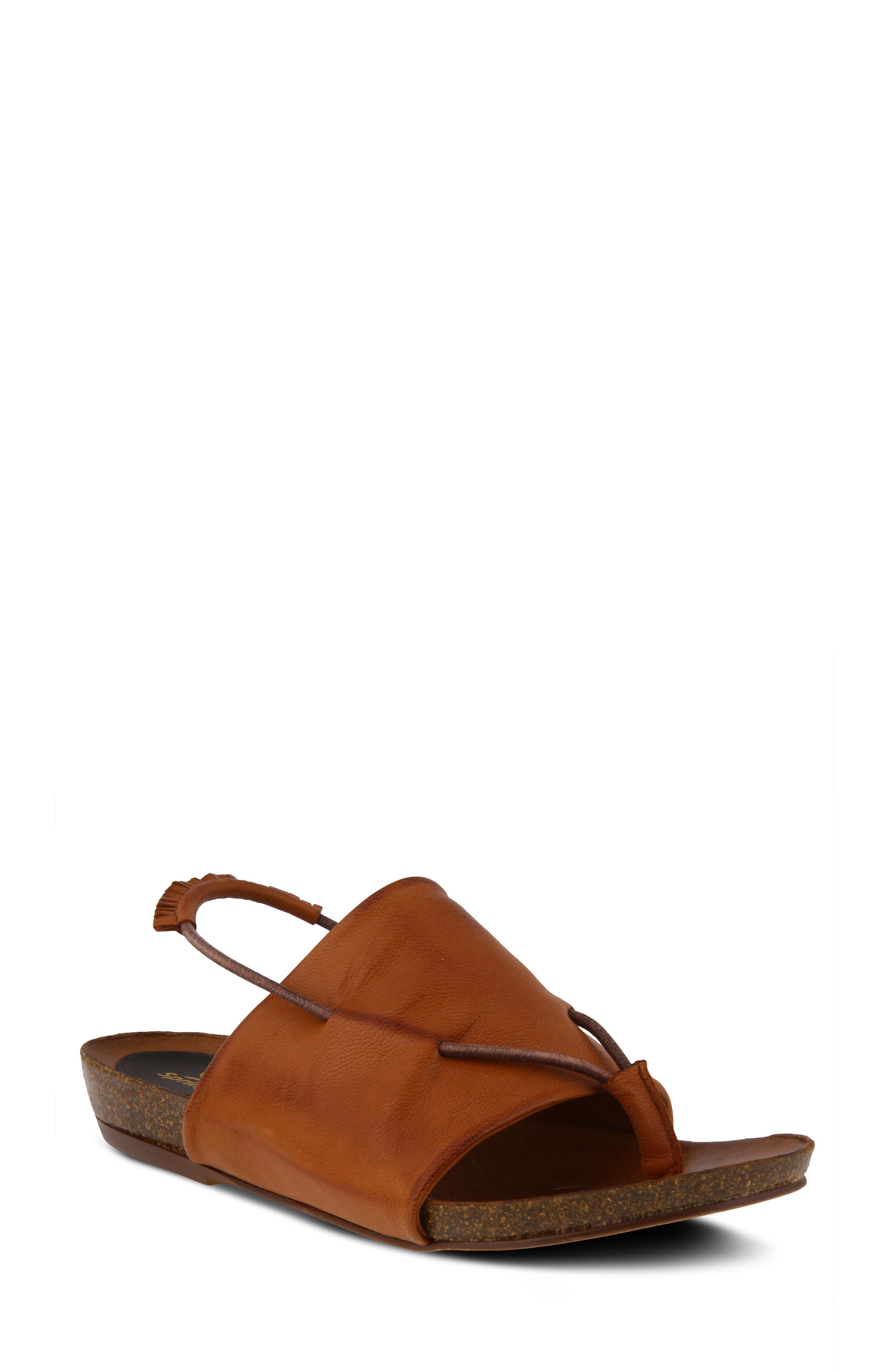 Madagascar Slingback Sandal, Main, color, CAMEL LEATHER