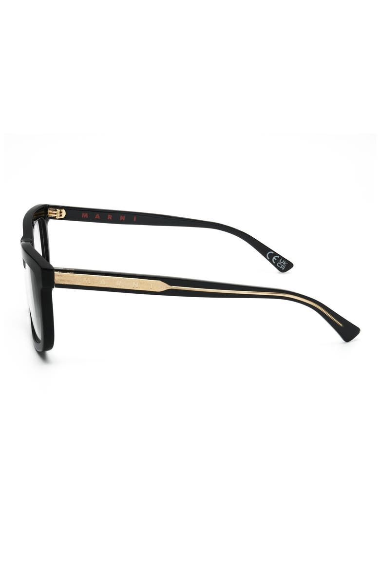 57mm Rectangular Optical Glasses, Alternate, color, BLACK