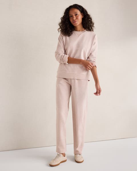Organic Cotton Terry Barrel Leg Pants