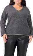 Vince Camuto Tipped V-Neck Sweater