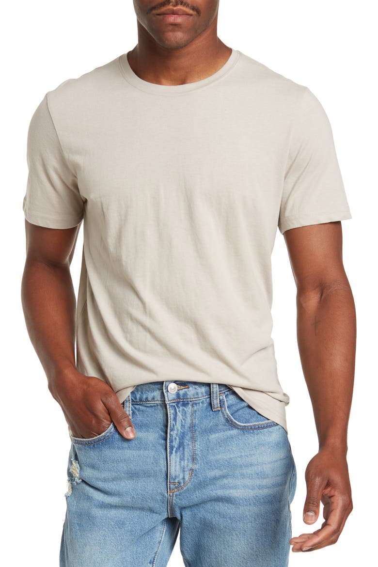 Short Sleeve Crewneck T-Shirt, Main, color, GREY OWL