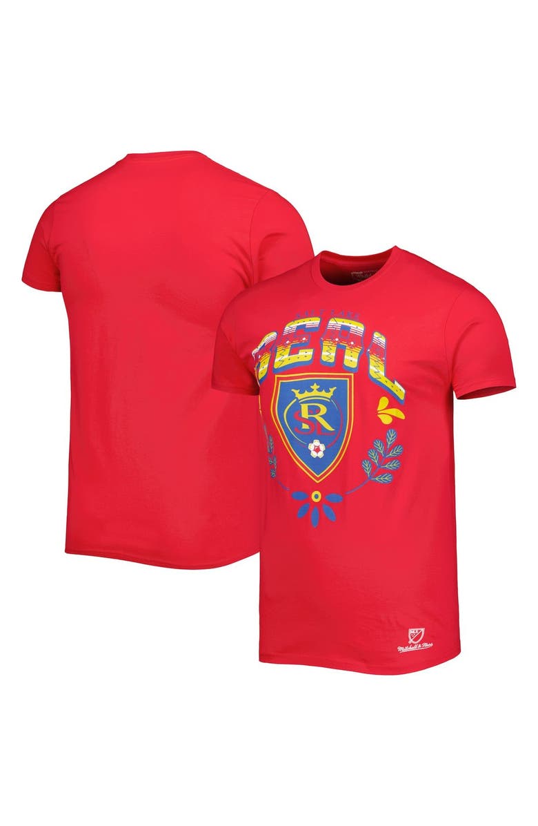 Mitchell & Ness Men's Mitchell & Ness Red Real Salt Lake Serape T-Shirt, Main, color, 