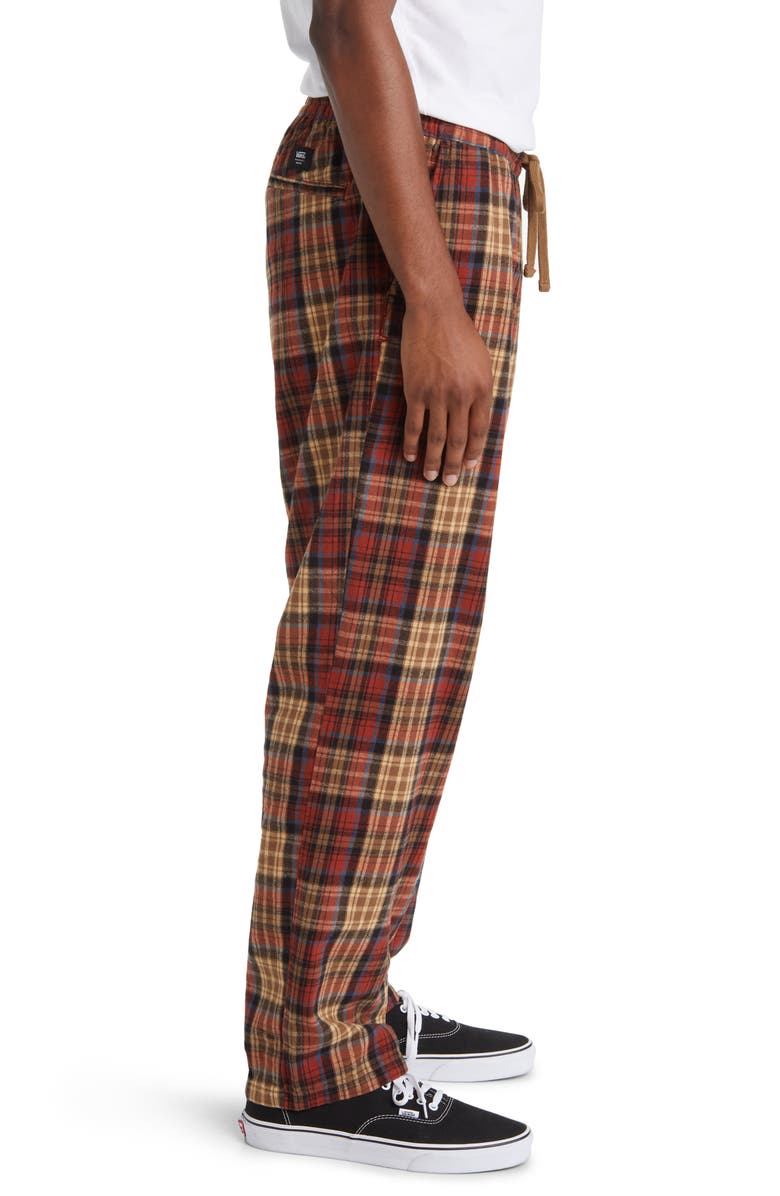 Vans Range Plaid Loose Tapered Flannel Pants, Alternate, color, 